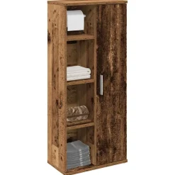 vidaXL Badkamerkast met rolhouder 20,5x22x90 cm sonoma eikenkleurig