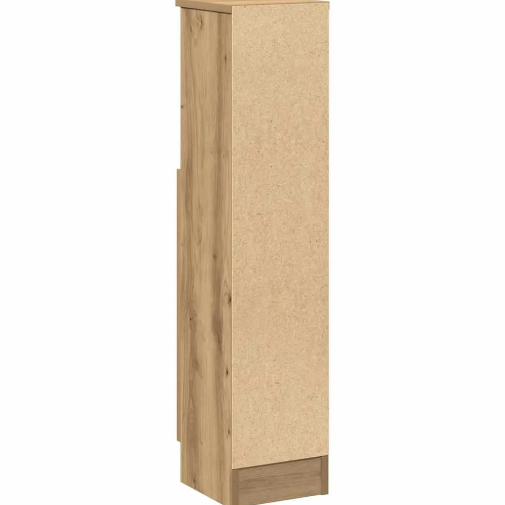 vidaXL Badkamerkast met rolhouder 20,5x22x90 cm artisanaal eikenkleur