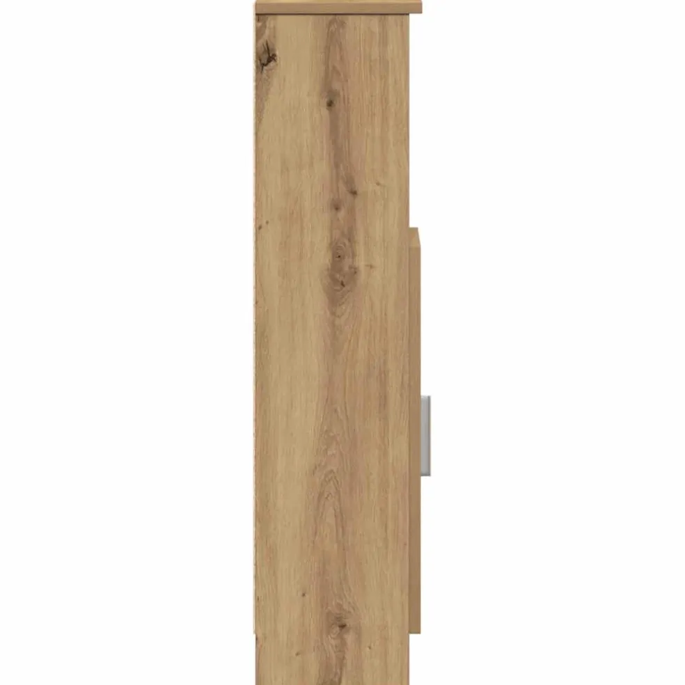 vidaXL Badkamerkast met rolhouder 20,5x22x90 cm artisanaal eikenkleur