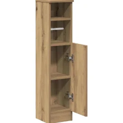 vidaXL Badkamerkast met rolhouder 20,5x22x90 cm artisanaal eikenkleur