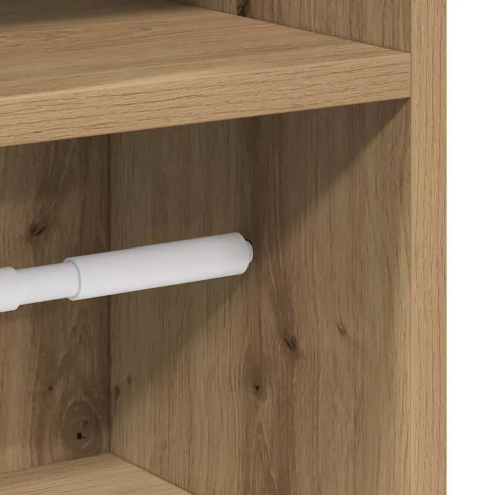 vidaXL Badkamerkast met rolhouder 20,5x22x90 cm artisanaal eikenkleur