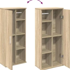 vidaXL Badkamerkast met rolhouder 39x22x90 cm sonoma eikenkleurig