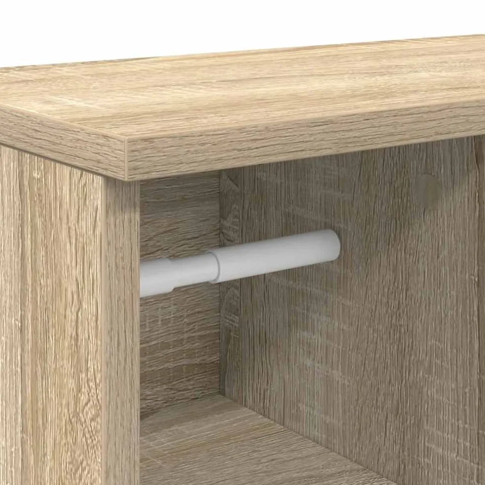 vidaXL Badkamerkast met rolhouder 39x22x90 cm sonoma eikenkleurig