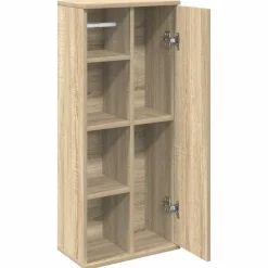 vidaXL Badkamerkast met rolhouder 39x22x90 cm sonoma eikenkleurig