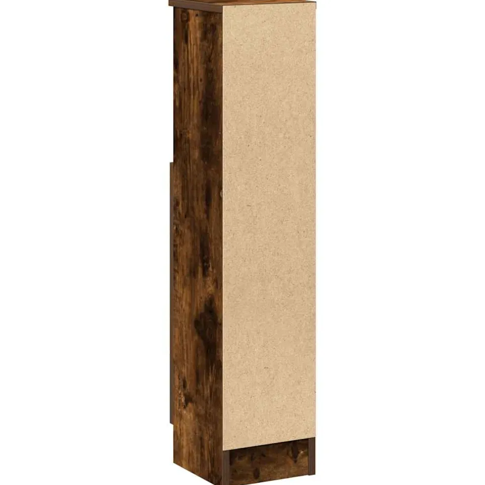 vidaXL Badkamerkast met rolhouder 20,5x22x90 cm gerookt eikenkleurig