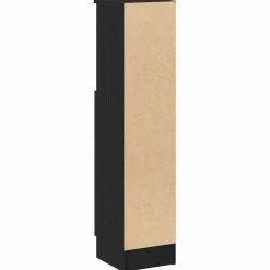 vidaXL Badkamerkast met rolhouder 20,5x22x90 cm zwart