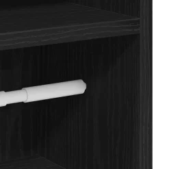 vidaXL Badkamerkast met rolhouder 20,5x22x90 cm zwart