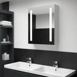 vidaXL Badkamerkast met spiegel en LED 50x13x70 cm