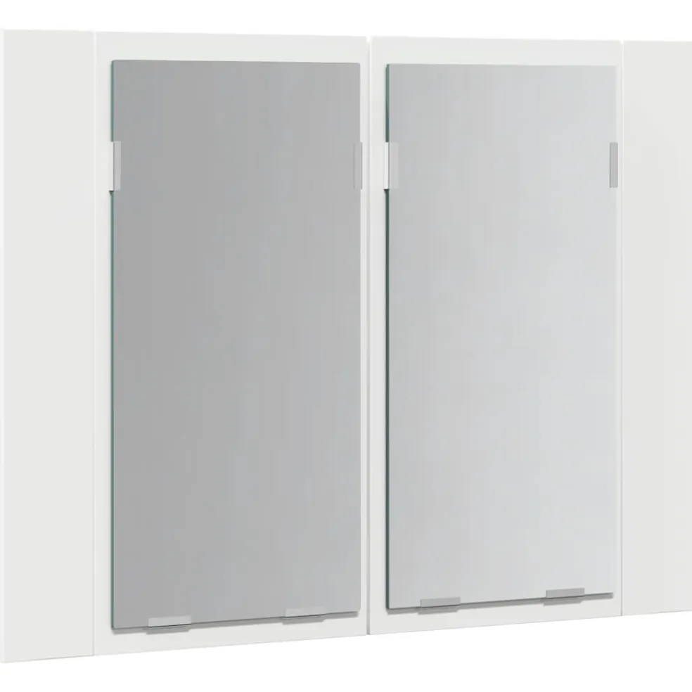 vidaXL Badkamerkast met spiegel en LED 60x12x45 cm acryl wit