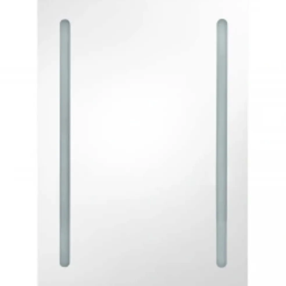 vidaXL Badkamerkast met spiegel en LED 50x13x70 cm grijs
