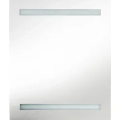 vidaXL Badkamerkast met spiegel en LED 50x14x60 cm eikenkleurig