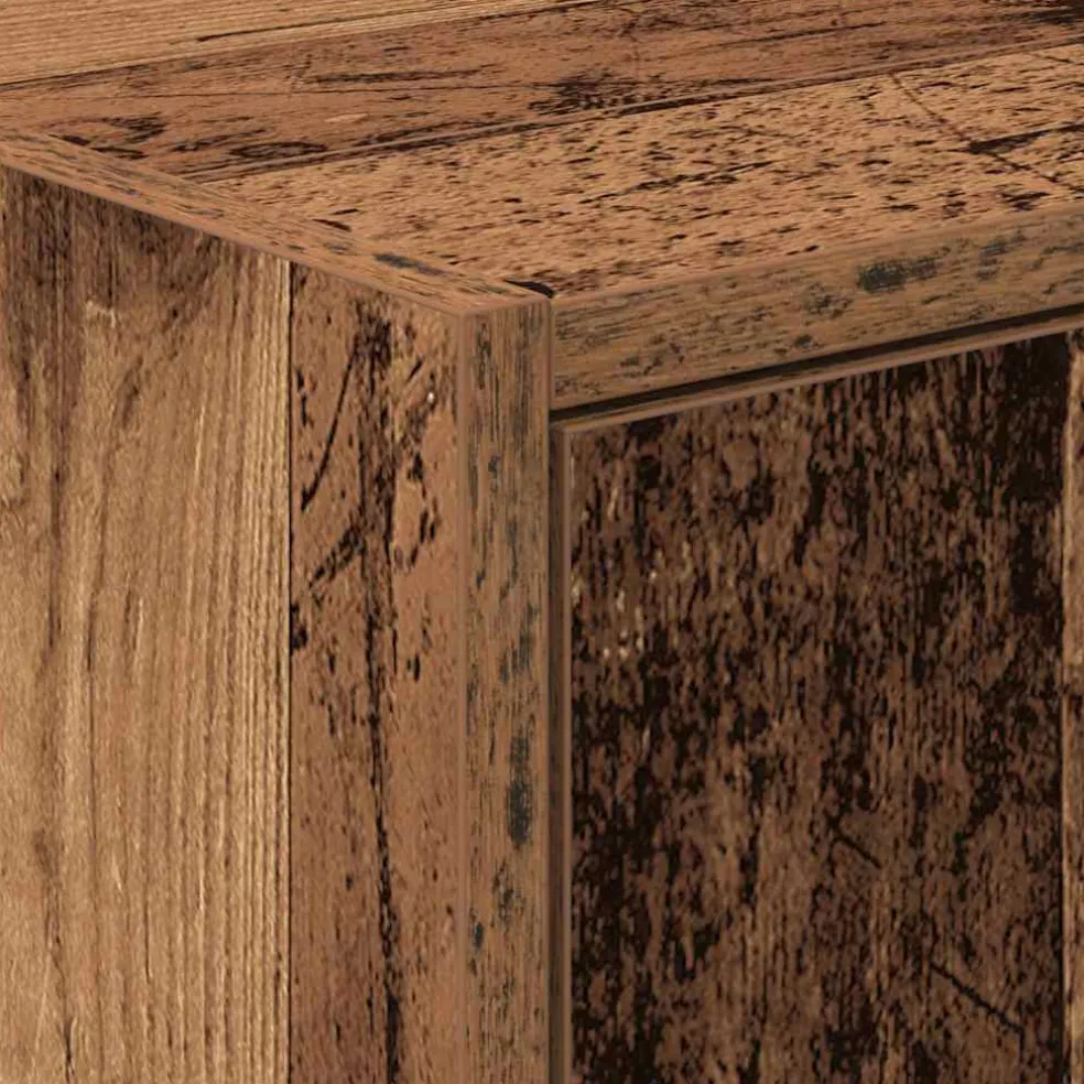 vidaXL Badkamerkast Oud Hout 90 x 29 x 55 cm Bewerkt hout