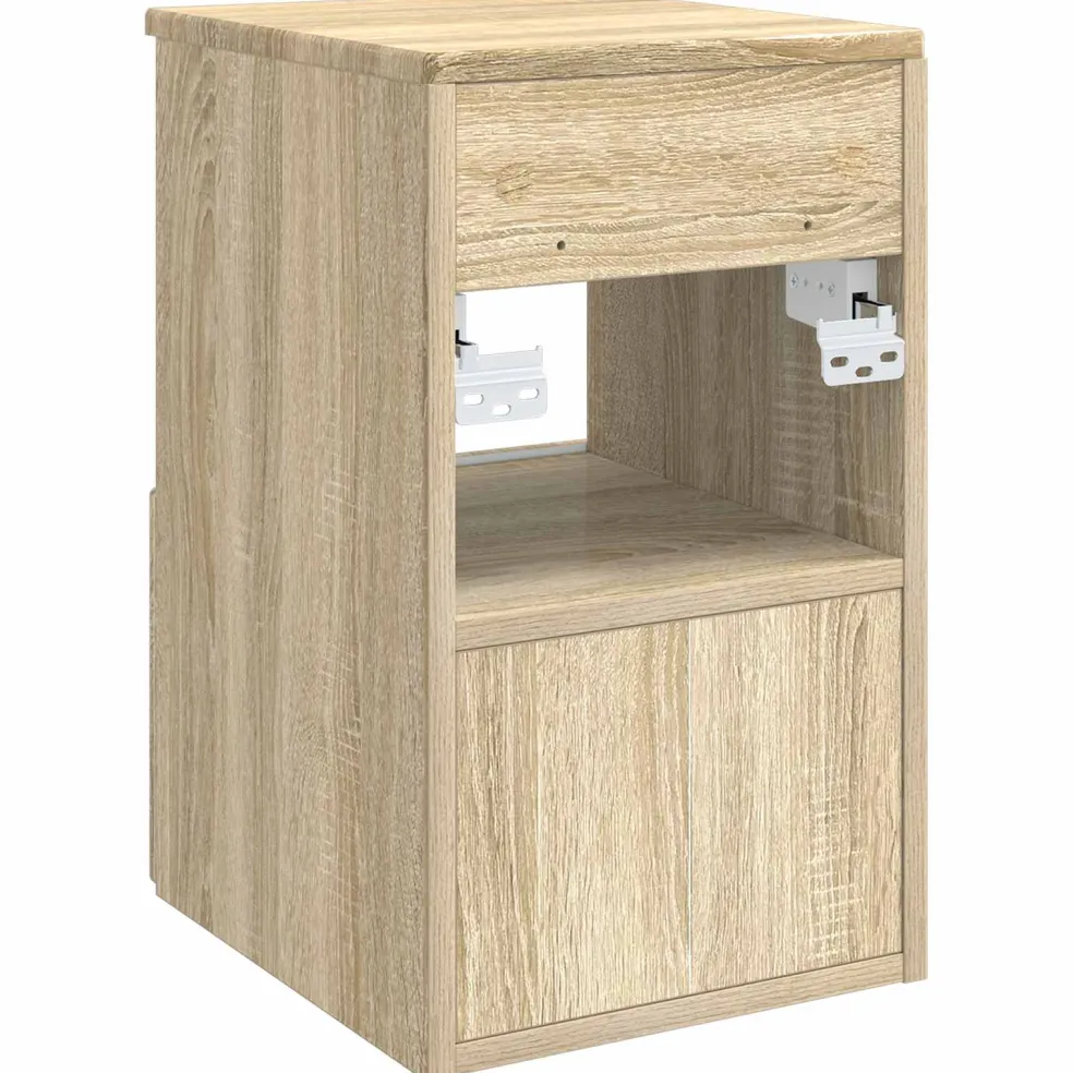 vidaXL Badkamerkast Sonoma Eiken 30 x 35 x 50 cm Bewerkt hout