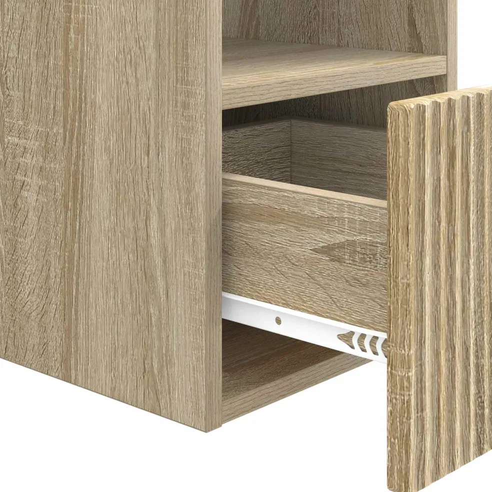 vidaXL Badkamerkast Sonoma Eiken 30 x 35 x 50 cm Bewerkt hout