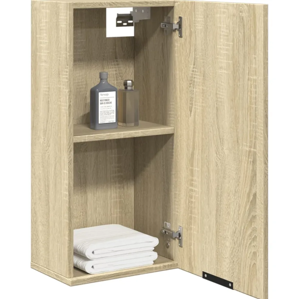 vidaXL Badkamerkast wandgemonteerd 32x20x67 cm sonoma eikenkleurig