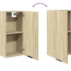 vidaXL Badkamerkast wandgemonteerd 32x20x67 cm sonoma eikenkleurig