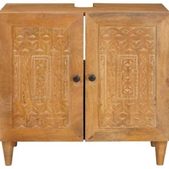vidaXL Badkamerkast Wandgemonteerd Licht Bruin 62 x 33 x 58 cm