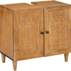 vidaXL Badkamerkast Wandgemonteerd Licht Bruin 62 x 33 x 58 cm