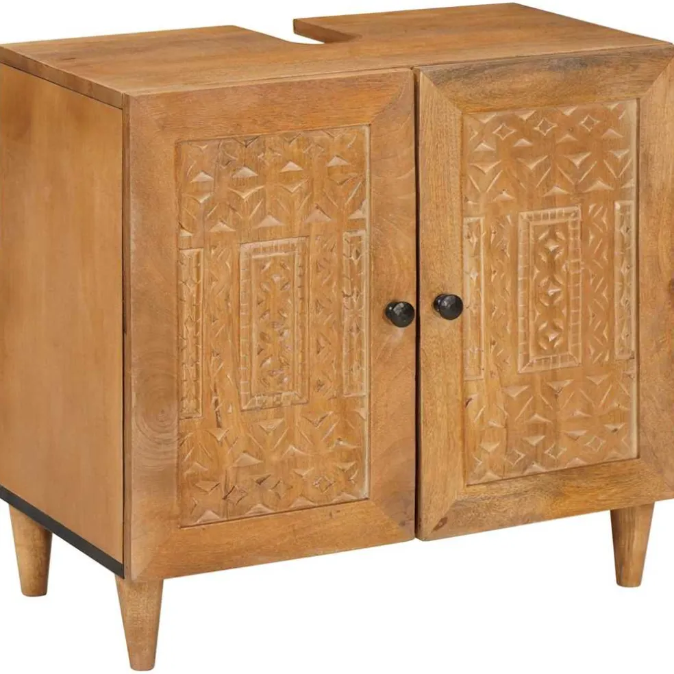 vidaXL Badkamerkast Wandgemonteerd Licht Bruin 62 x 33 x 58 cm