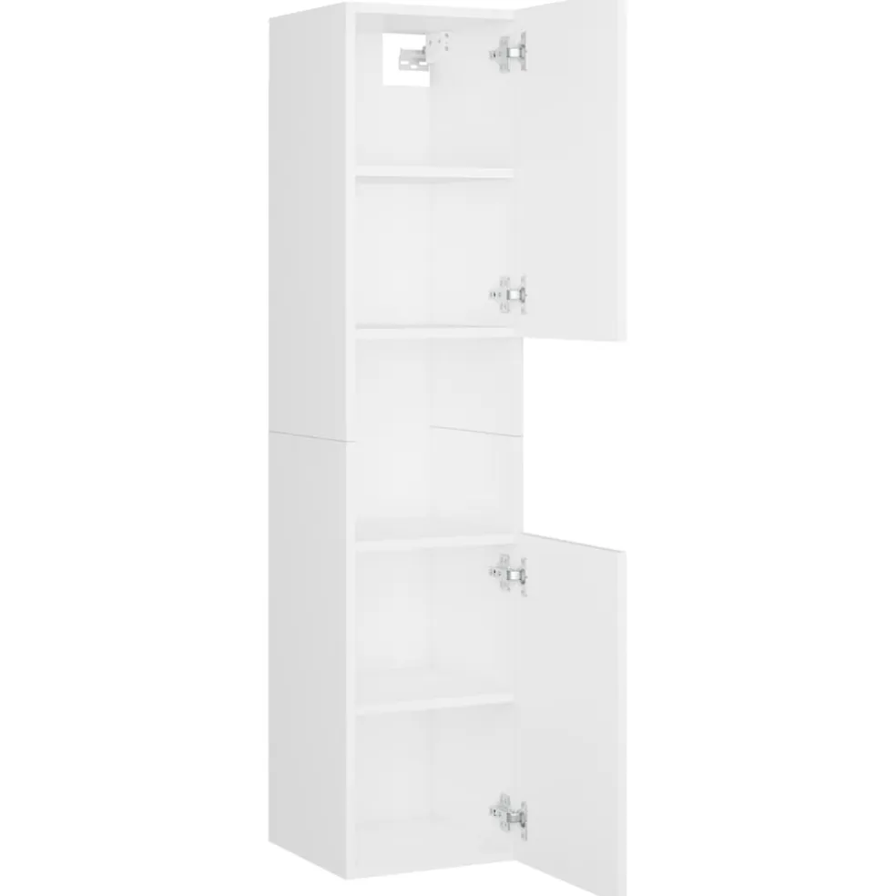 vidaXL Badkamerkast 30x30x130 cm bewerkt hout wit