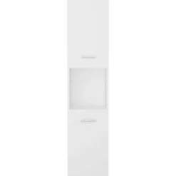 vidaXL Badkamerkast 30x30x130 cm bewerkt hout wit