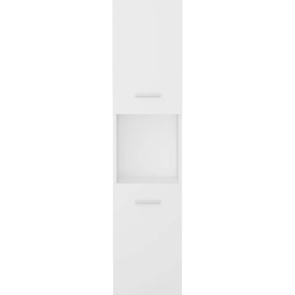 vidaXL Badkamerkast 30x30x130 cm bewerkt hout wit