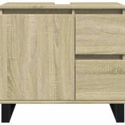 vidaXL Badkamerkast 65x33x60 cm bewerkt hout sonoma eikenkleurig