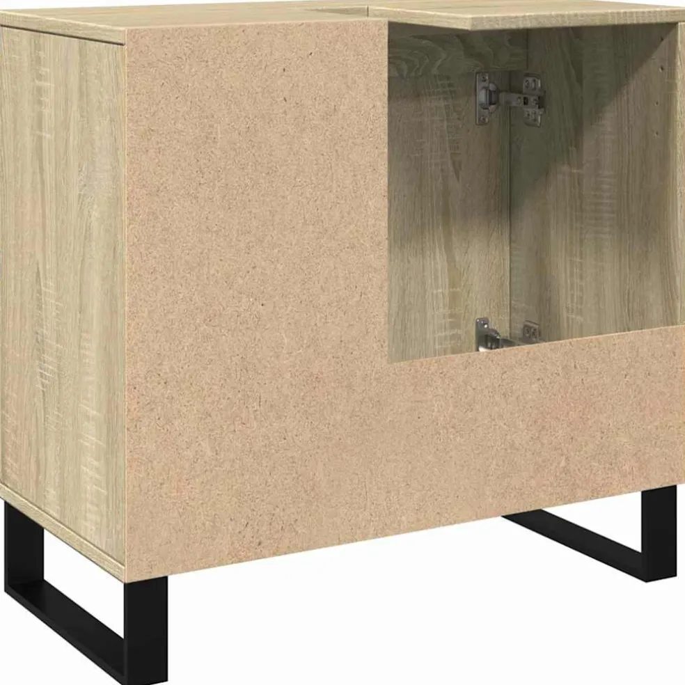 vidaXL Badkamerkast 65x33x60 cm bewerkt hout sonoma eikenkleurig