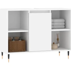 vidaXL Badkamerkast 80x33x60 cm bewerkt hout wit