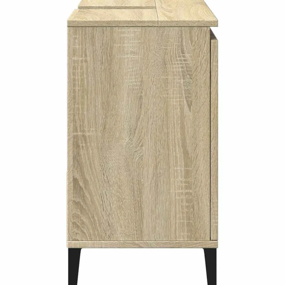 vidaXL Badkamerkast 65x33x60 cm bewerkt hout sonoma eikenkleurig