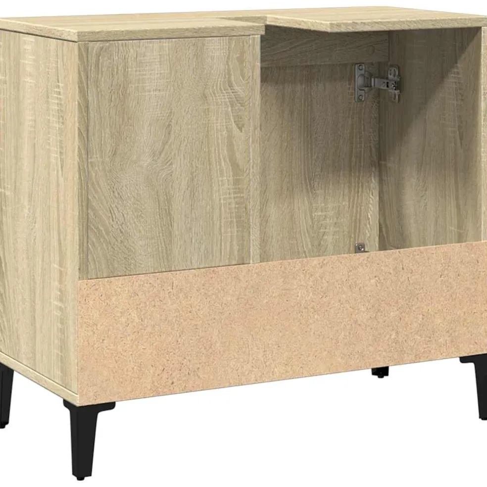vidaXL Badkamerkast 65x33x60 cm bewerkt hout sonoma eikenkleurig