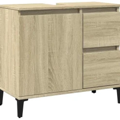 vidaXL Badkamerkast 65x33x60 cm bewerkt hout sonoma eikenkleurig