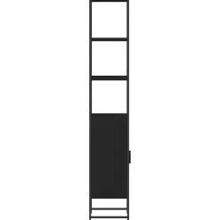 vidaXL Badkamerkast 33x33x185,5 cm bewerkt hout zwart