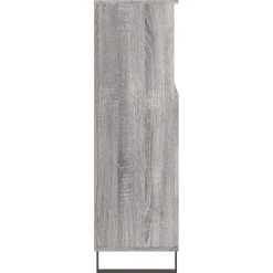 vidaXL Badkamerkast 30x30x100 cm bewerkt hout grijs sonoma eikenkleur
