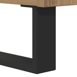 vidaXL Badkamerkast 30x30x190 cm bewerkt hout artisanaal eikenkleurig