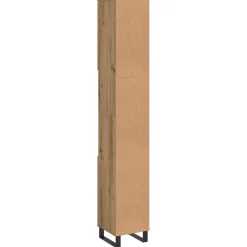 vidaXL Badkamerkast 30x30x190 cm bewerkt hout artisanaal eikenkleurig