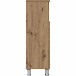 vidaXL Badkamerkast 30x30x95 cm bewerkt hout artisanaal eikenkleur