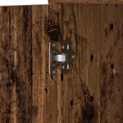 vidaXL Badkamerkast 30x30x183,5 cm bewerkt hout oud houtkleurig