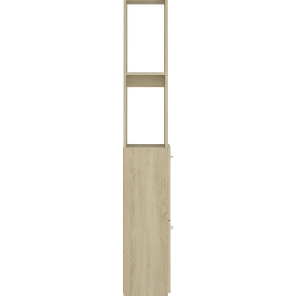 vidaXL Badkamerkast 25x26,5x170 cm bewerkt hout sonoma eikenkleurig