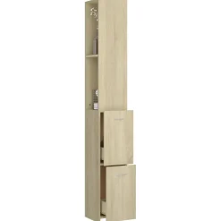 vidaXL Badkamerkast 25x26,5x170 cm bewerkt hout sonoma eikenkleurig