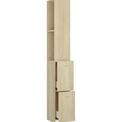 vidaXL Badkamerkast 25x26,5x170 cm bewerkt hout sonoma eikenkleurig