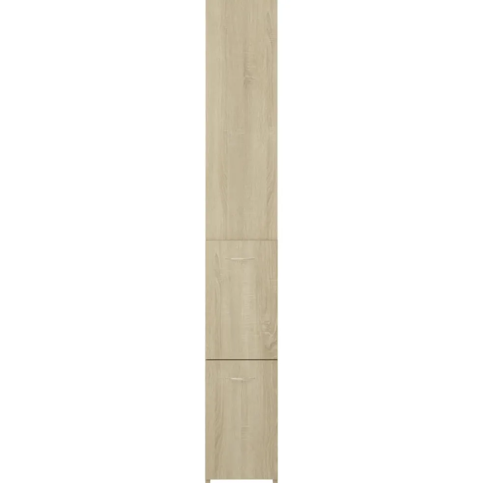 vidaXL Badkamerkast 25x26,5x170 cm bewerkt hout sonoma eikenkleurig