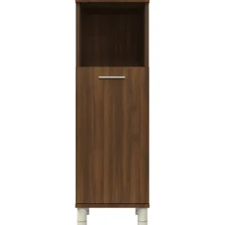 vidaXL Badkamerkast 30x30x95 cm bewerkt hout bruin eikenkleur