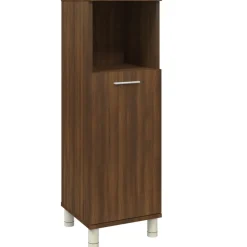 vidaXL Badkamerkast 30x30x95 cm bewerkt hout bruin eikenkleur