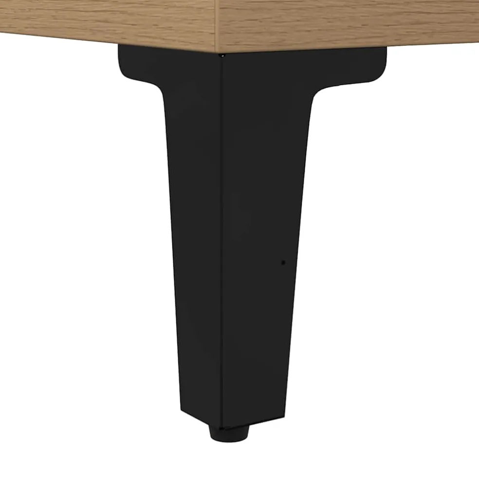 vidaXL Badkamerkast 30x30x190 cm bewerkt hout artisanaal eikenkleurig