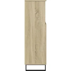 vidaXL Badkamerkast 30x30x100 cm bewerkt hout sonoma eikenkleurig