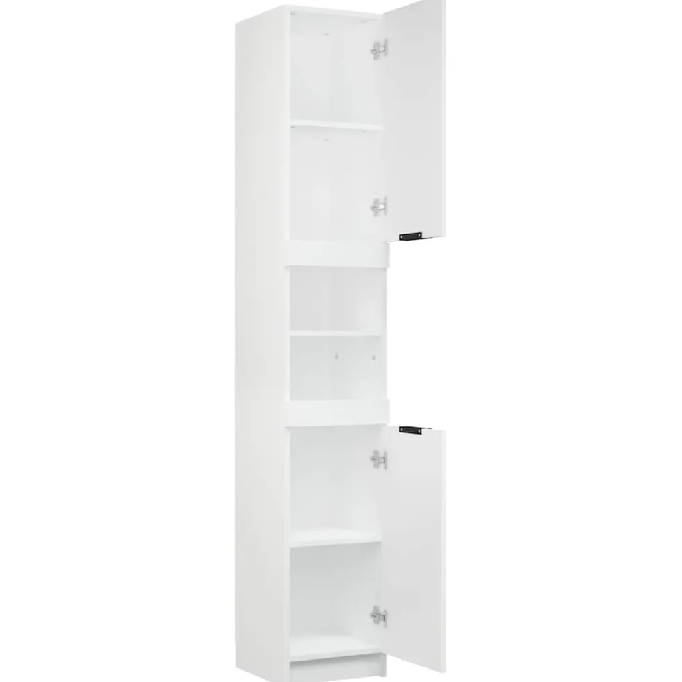 vidaXL Badkamerkast 32x34x188,5 cm bewerkt hout wit