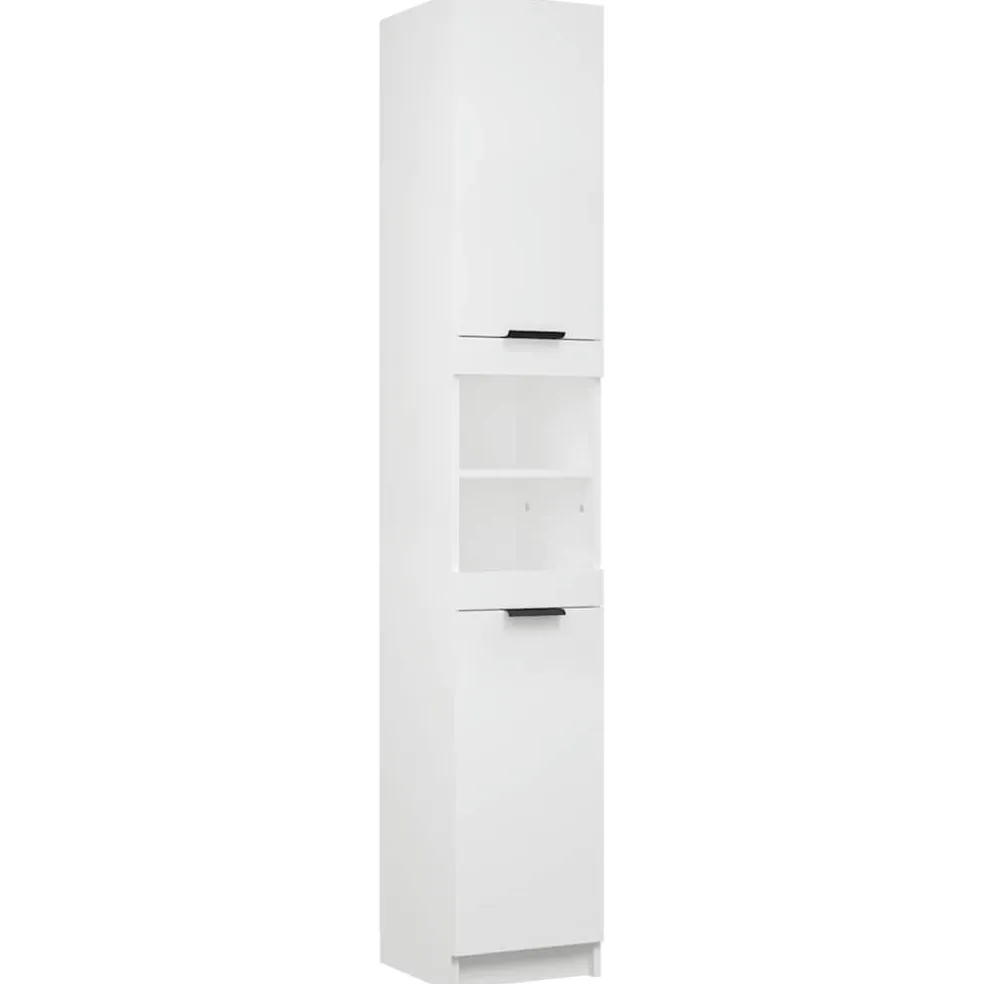vidaXL Badkamerkast 32x34x188,5 cm bewerkt hout wit