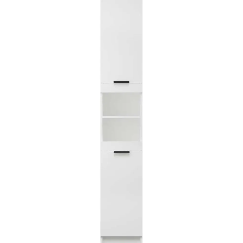 vidaXL Badkamerkast 32x34x188,5 cm bewerkt hout wit