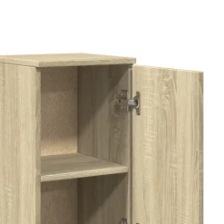 vidaXL Badkamerkast 30x30x190 cm bewerkt hout sonoma eikenkleurig